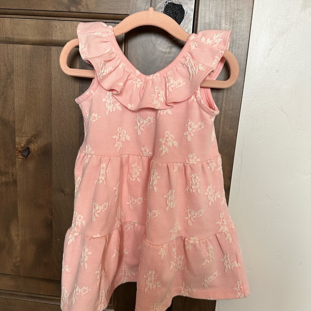 Janie and Jack Pink Floral Jacquard Dress